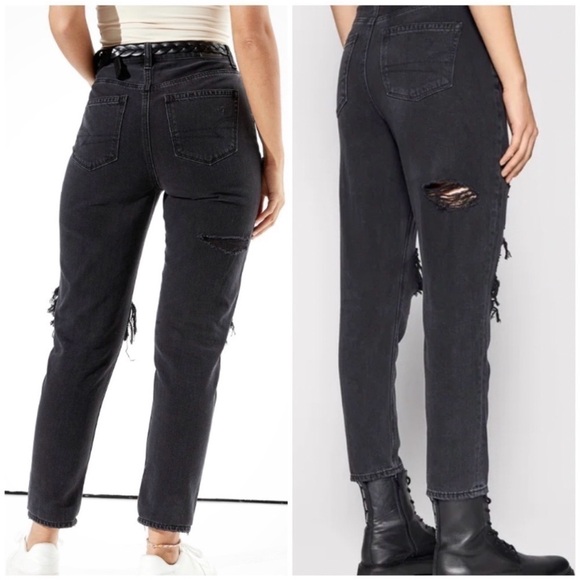 Black Distressed Ripped Jeans - Picture 6 of 6